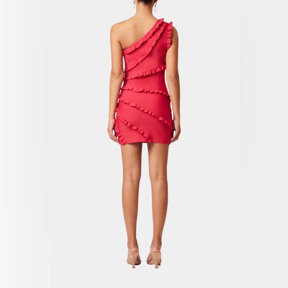 Elliatt Red Ruffle Dress - Picture 2 of 6